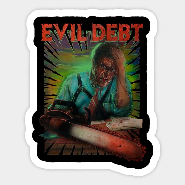 Evil Debt Sticker by jasonwright